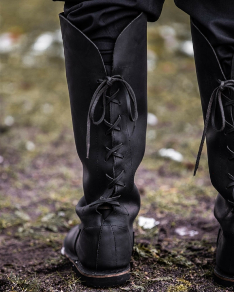 Wikingerstiefel "Tyra"  - Schwarz