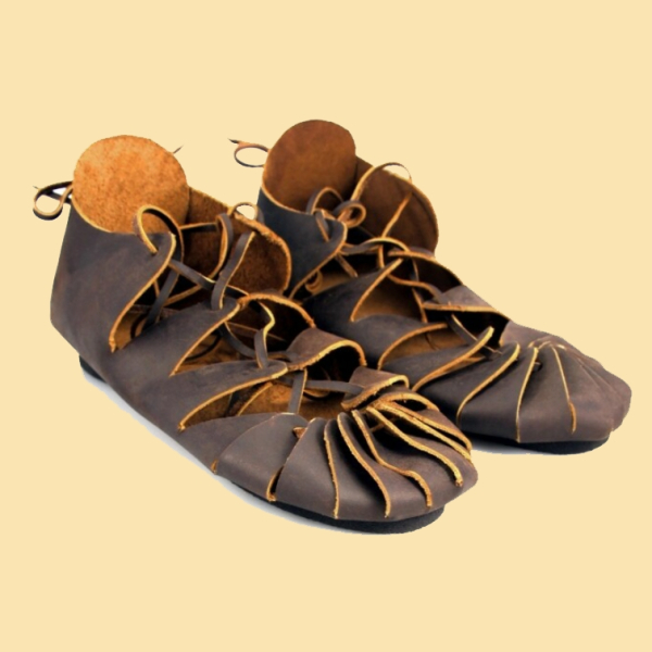 Bundschuhe aus Nubukleder- braun
