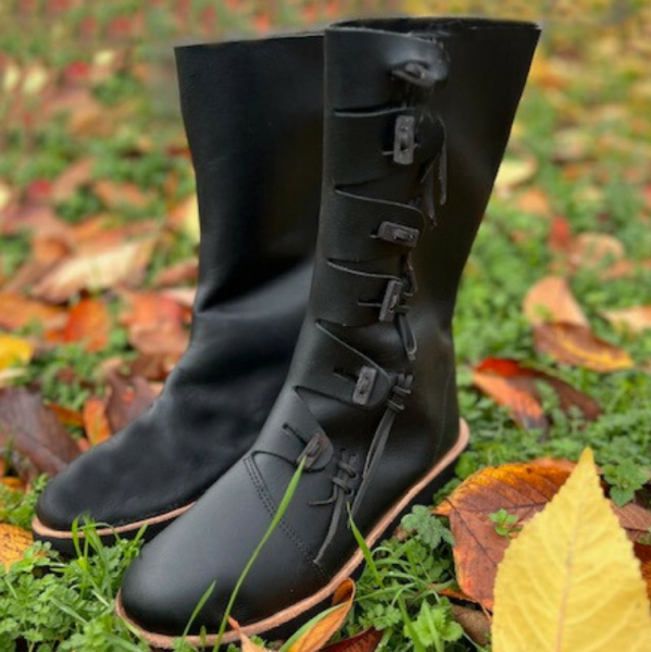 Wikingerstiefel "Odin"  - schwarz