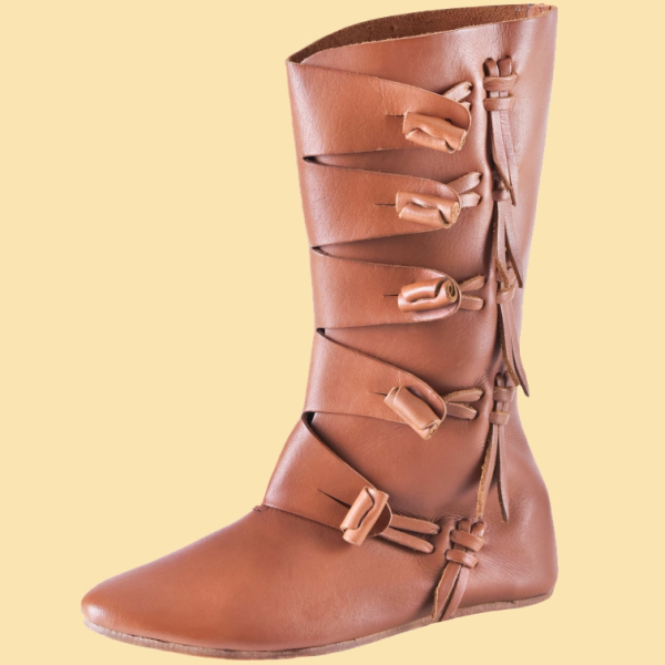 Frühmittelalterliche Wikingerstiefel -  braun