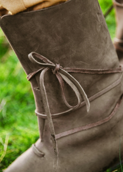 Wikinger Stiefel mit Schnürung -  braun