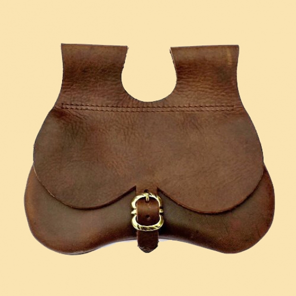 Mittelalterliche Nierentasche - braun