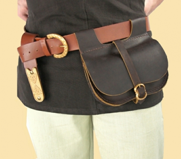 Ledergürteltasche "Udo" schwarz