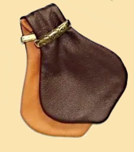 Geldkatze - Beutelbörse - braun-beige