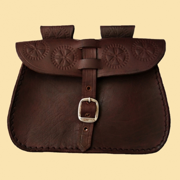 Gürteltasche aus Leder Braun