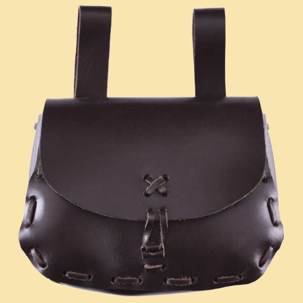 Mittelalter-Ledertasche  - Dunkelbraun
