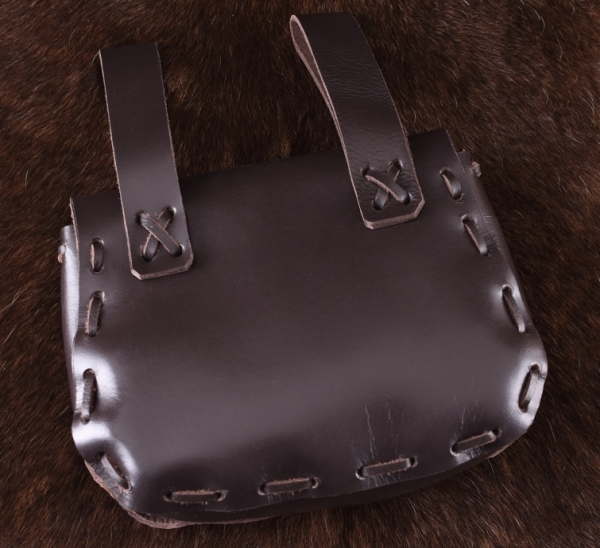 Mittelalter-Ledertasche  - Dunkelbraun