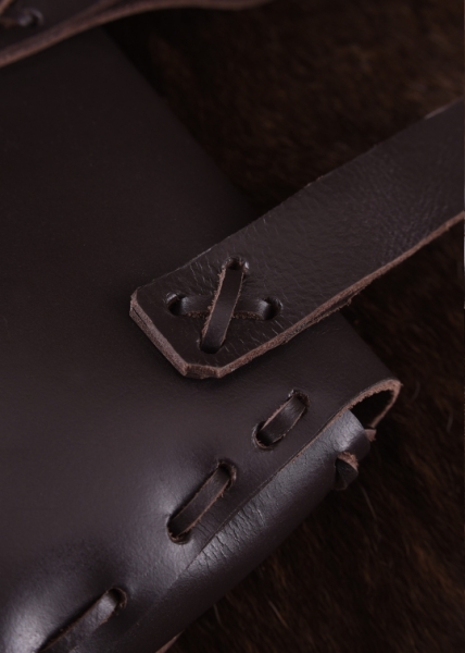 Mittelalter-Ledertasche  - Dunkelbraun