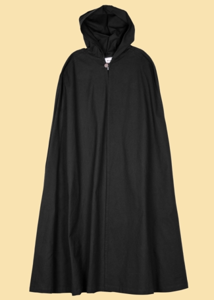 Mittelalter-Umhang Burkhard  - schwarz
