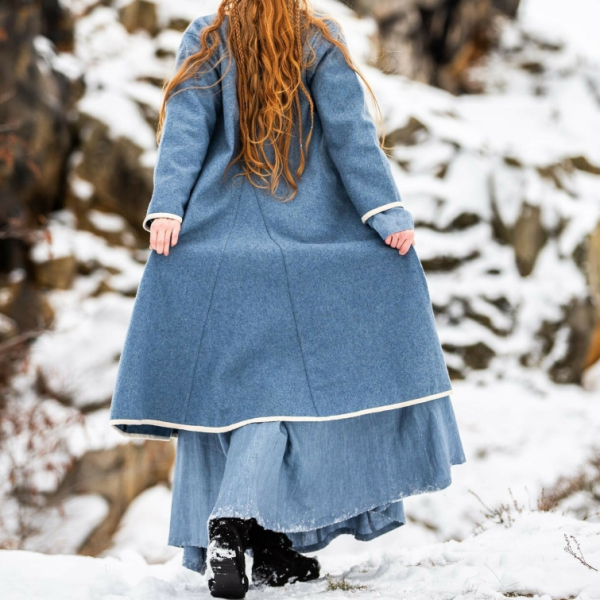 Birka - Mantel Skadi - Taubenblau
