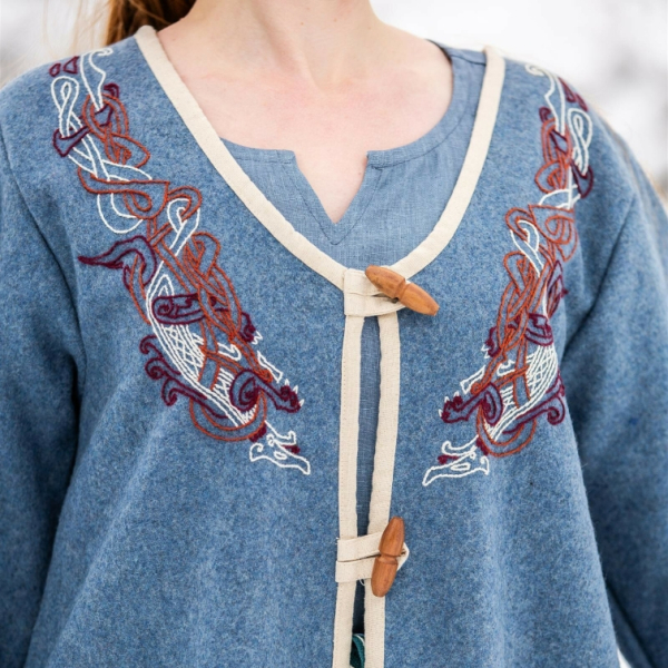Birka - Mantel Skadi - Taubenblau