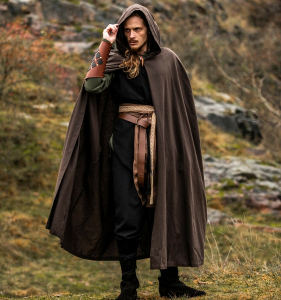 Mittelalter Umhang Johannes  -  dunkelbraun