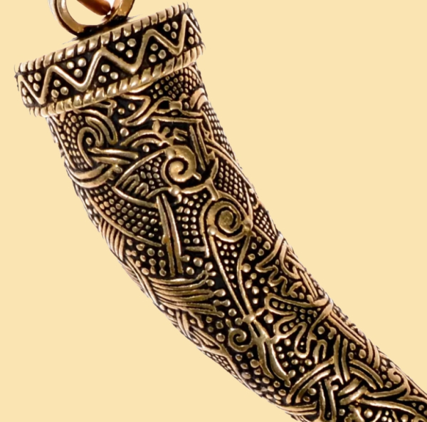 Amulett "Zahn des Fenrir" aus Bronze