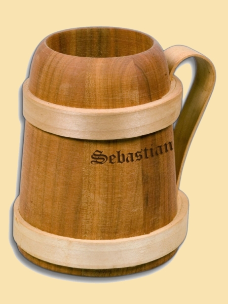 Bierkrug Römer aus Holz 13 cm