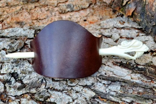 Wikinger-Haarspange - groß - braun