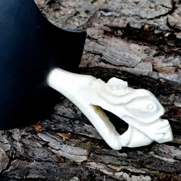 Wikinger-Haarspange - groß - schwarz