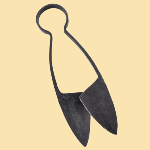 Bügelschere mit Ledertasche -  mittelgroß