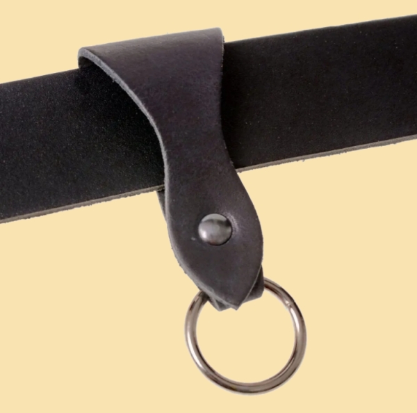 Eleganter Gürtel-Halter schwarz / silber