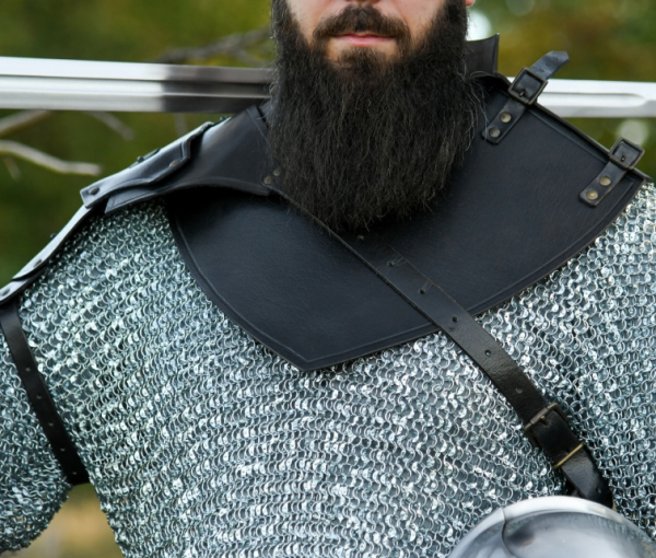 Leder Kragen Balor -  schwarz