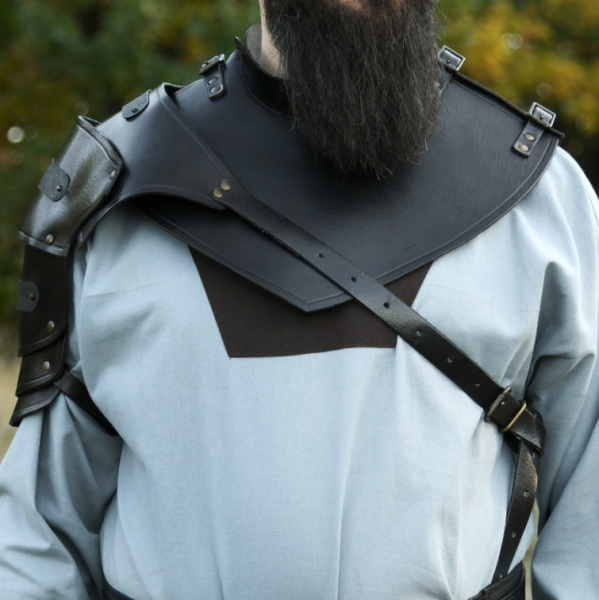 Leder Kragen Balor -  schwarz