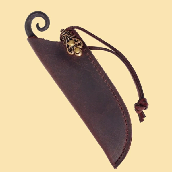 Druiden-Messer - mit beschlagener Scheide