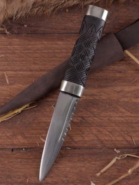 Sgian Dubh Messer mit Lederscheide