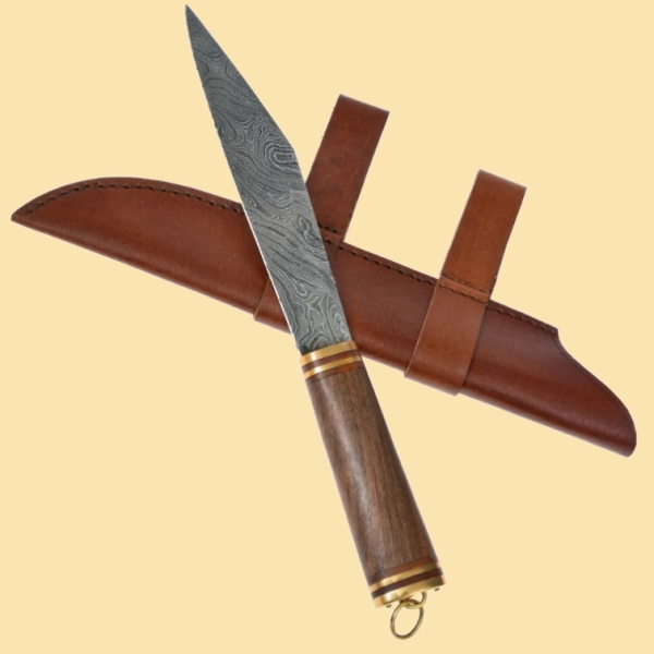 Kurzes Wikinger-Sax - Damaststahl
