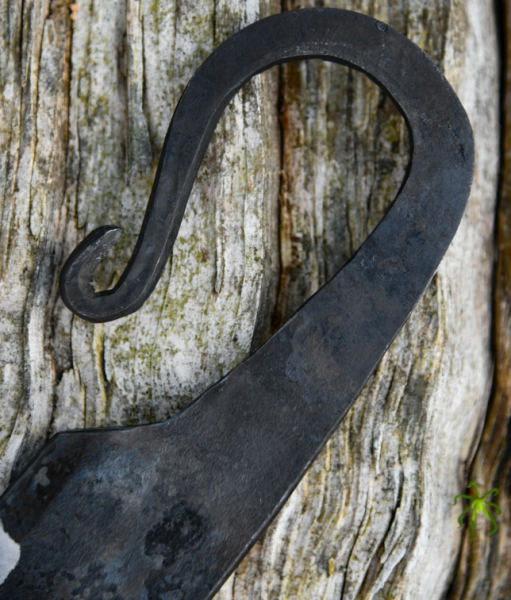 Handgeschmiedetes Wikingermesser mit Lederscheide