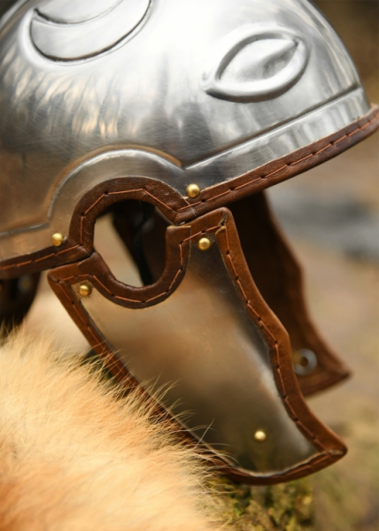 Spätrömischer Centurion Helm  -  Stahl