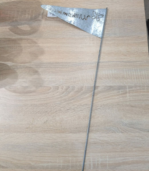 Metallstecker Willkommen