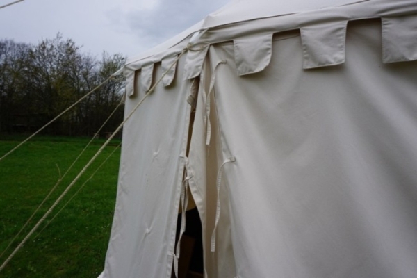 Ritterzelt Speichenradzelt 600 - natur - extra schwer