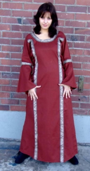 Mittelalterkleid mit Bordüre "Sophie"