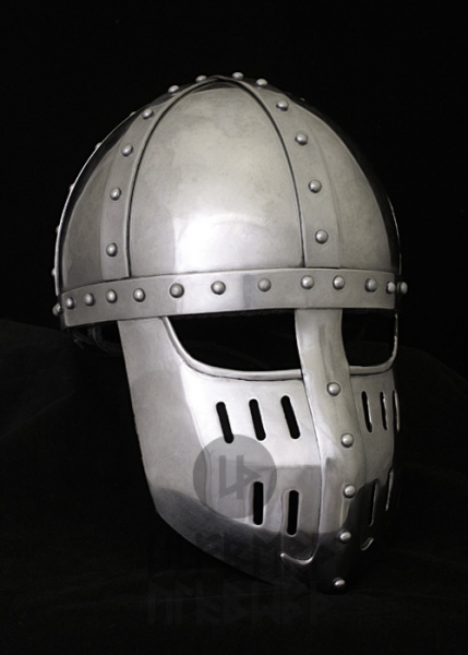 Spangenhelm mit Gesichtsplatte L