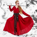 Wikinger Kleid - 100% Leinen - Anna - rot