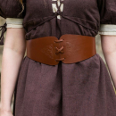 Miedergürtel "Alana" mit keltischer Prägung -  braun