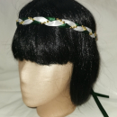 Jungfernband zweifarbig weiß-grün –Gold