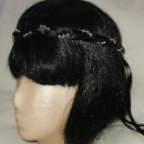 Jungfernband einfarbig – schwarz/silber