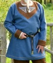 Wikinger Wolltunika Esben, blau-braun