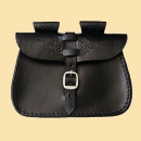 Gürteltasche aus Leder Schwarz