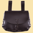 Mittelalter-Ledertasche  - Dunkelbraun