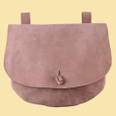 Gürteltasche aus Leder  -  halbrund