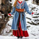 Birka - Mantel Skadi - Taubenblau