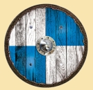 Wikingerschild Krieger  -  blau