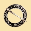Fürspange mit Schriftzug - versilbert