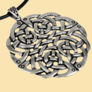 Keltisches Amulett  "Book of Kells"  -  versilbert