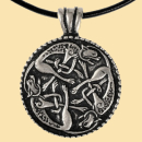 Keltisches Amulett Wilde Jagd -  versilbert