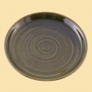 Hochmittelalterlicher Essteller aus Ton - grün