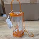 Teelicht-Laterne Blume - orange