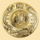 Handgetriebener römischer Schildbuckel - Messing