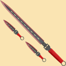 Rückenschwert mit Dolchen - rot